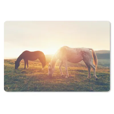 Produktbild von MuchoWow® Mauspad Mousepad Pferde - Sonne - Tiere 27x18 cm - Mousepads - Maus Mat - Pad - Mausunterlage - Büroartikel - Desk Matten