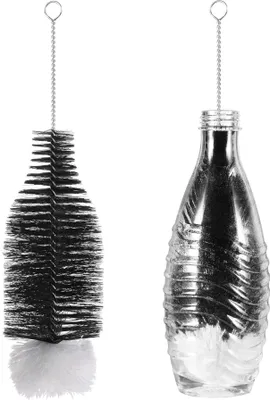 Produktbild von kwmobile Bürste kompatibel mit SodaStream Crystal 2.0 DUO Terra - Spülbürste für Flaschen Vasen Gefäße - Flaschenbürste für Wassersprudler
