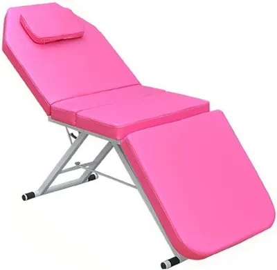 Image de Table de massage cosmétique - Table de soins - Traitements professionnels - Pliable avec repose-tête - 182 x 60 cm - Rose