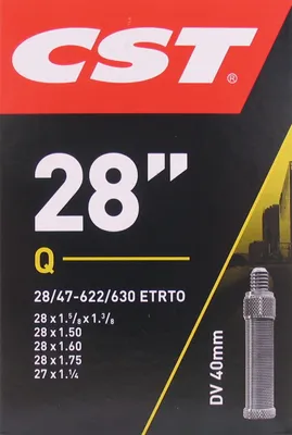 Obrázok produktu pre CST 28' duša, 28x1 1/8-1,75' (28/47-622/635), DV 40 mm, čierna