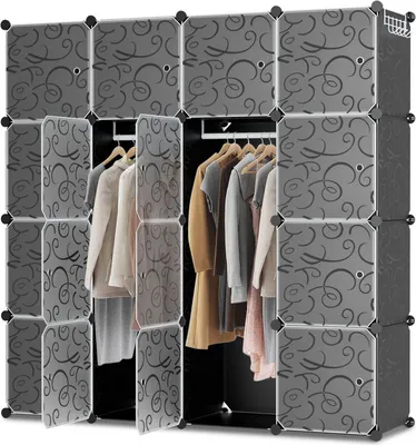 Produktbild von Jopassy Kleiderschrank DIY Schuhschrank mit Gummihammer Multifunktionsregal 16 Würfel