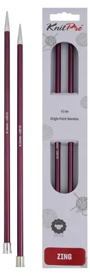 Image de KnitPro Zing, aiguilles à tricoter longues, 35 cm (14 pouces) | 6 mm