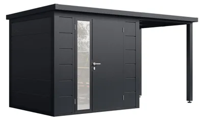 Produktbild von Finnhaus Wolff Metall-Gerätehaus "Linnea 4320" anthrazit 420 x 200 cm