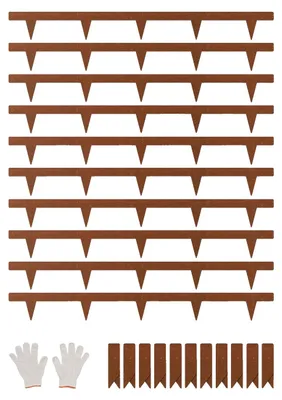 Obrázek produktu pro VEVOR obruba trávníku, sada 10 ks, 1016x114,3x1,5 mm, kovová obruba odolná proti korozi, obruba záhonů, obruba trávníku, snadná instalace