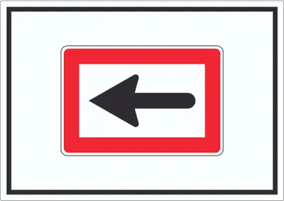 Produktbild von In Pfeilrichtung fahren links Symbol A0 (841x1189mm)