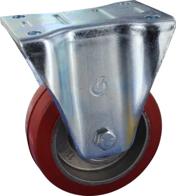 Obrázek produktu pro Žáruvzdorné pevné kolečko Ø100 Šroubovací deska ze silikonové pryže do 250 °C