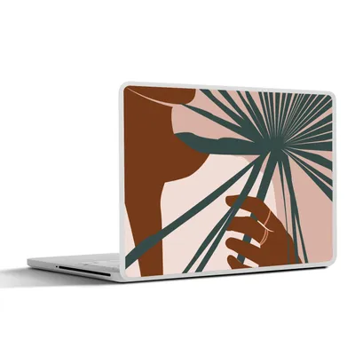 Produktbild von MuchoWow® Laptop Aufkleber Sticker Cover Pflanze - Tropisch - Abstrakt 32.5x23.5 cm - Sticker für Laptop - Selbstklebend