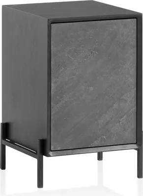Produktbild von Nachttisch Nachtkommode Boxspringbett Massivholz Steinoptik 35x53x36 cm