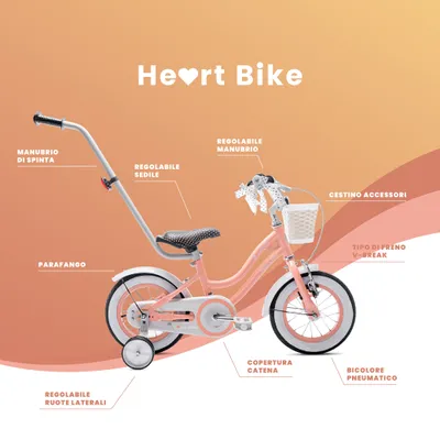 Immagine prodotto di Bicicletta per bambini 12 pollici 2-4 anni albicocca Sun Baby