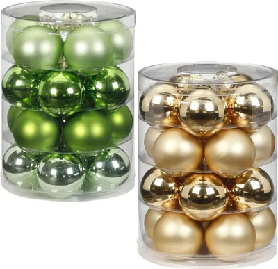 Produktbild von Weihnachtskugeln 40 Kugeln 6cm Glas Kugelset Fairy Tales