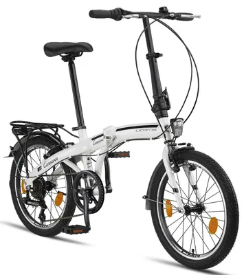 Obrázok produktu pre Licorne Bike Conseres Premium skladací bicykel 20 palcov - bicykel pre mužov, chlapcov, dievčatá a ženy - Shimano 6 rýchlostí - holandský bicykel