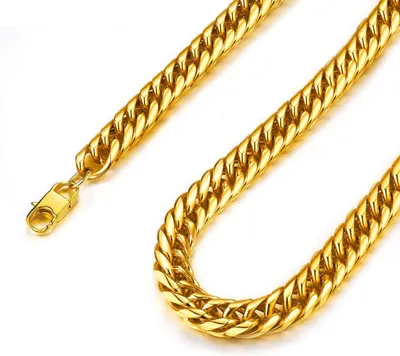 Imagen del producto de Collar cubano, acero inoxidable, 3,5/6/9/12 mm, 18''-30'', hipoalergénico, para hombre