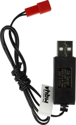 Produktbild von vhbw USB-Ladekabel für RC-Akkus mit JST-Anschluss, RC-Modellbau Akkupacks - 60 cm 4,8 V