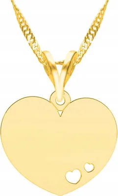Image de Collier d'or amour du cœur S925 recouvert d'or