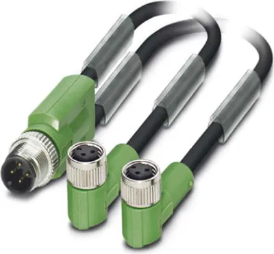 Produktbild von Phoenix Contact M8/M8/M8 Verteilerkabel 1xStift/2xBuchse gerade/gewink. 3/3-pol. A-Kodierung, 48V, 4A, Aderanzahl 3,