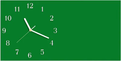 Produktbild von Wanduhr aus Glas mit Motiv Grüner Hintergrund II- 60 x 30 cm - inkl. Aufhängesystem