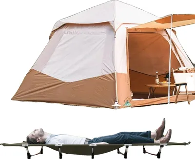 Immagine prodotto di Letto da campeggio, carico massimo 150 kg, design portatile, dimensioni da aperto 190 x 65 x 17 cm, peso 2,2 kg, tessuto traspirante