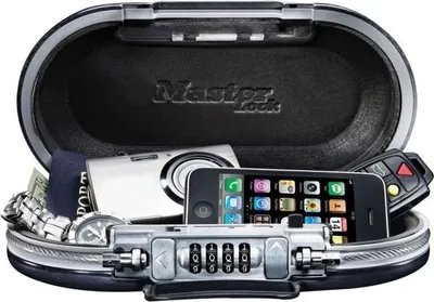 Obrázok produktu pre Prenosný trezor Master Lock 5900EURD, s káblom, kombinácia, čierny