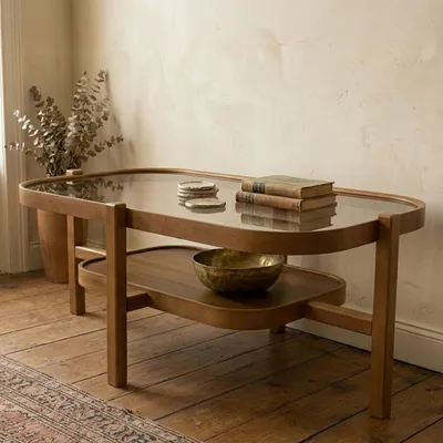 Immagine prodotto di Sorbolo - Tavolino da Salotto, 110x70x48h cm Marrone Noce, un Vano