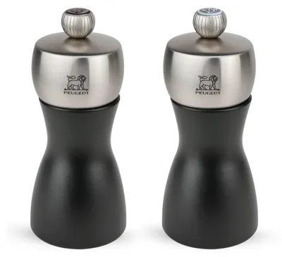 Produktbild von PEUGEOT Pfeffermühle FIDJI 12cm Edelstahl Buchenholz Schwarz Stahlmahlwerk