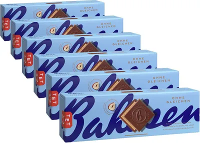 Immagine prodotto di Wafer Bahlsen rivestiti di cioccolato al latte 100g confezione da 6