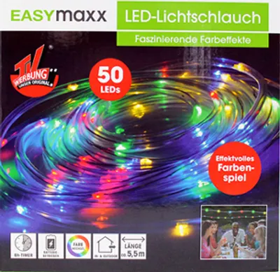 Produktbild von EASYmaxx LED-Lichtschlauch 5m 4,5V in Transparent 50 LEDs Lichterkette Rope