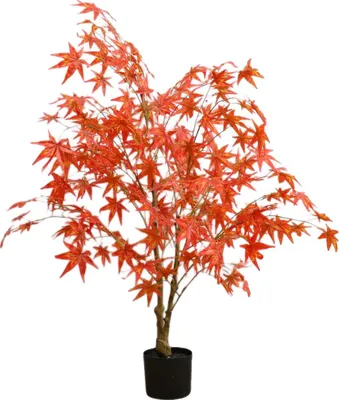 Image de Arbre artificiel, feuilles artificielles réalistes, idéal pour la décoration d'intérieur, C - 120 cm, 1 pièce