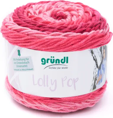 Produktbild von gründl  150g   03-rot  Häkelgarn Strickgarn  LollyPop