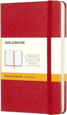 Image de Moleskine 9788862930000 MOLESKINE Carnet de notes, P/A6, ligné, couverture rigide, rouge clair