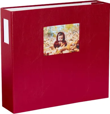 Zdjęcie produktu dla Album fotograficzny HNFD Lona czerwone płótno 1000 zdjęć 34,5x33 cm 168 białych stron