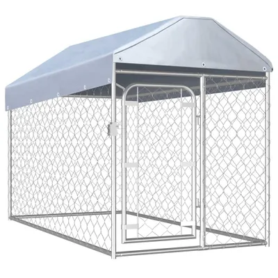 Obrázek produktu pro Venkovní psí kotec se střechou 200 x 100 x 125 cm