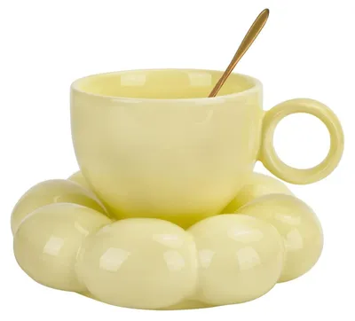 Produktbild von Kreatives Kaffeetassen-Set mit Löffel und Untersetzer