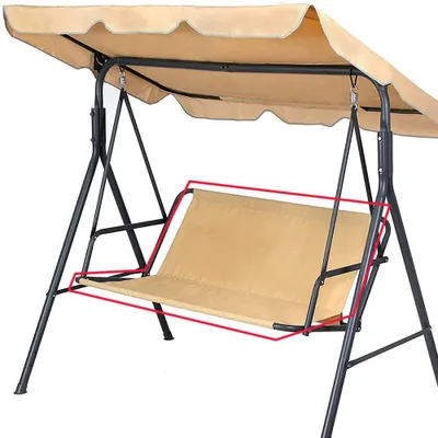 Image de Housse de rechange pour balancelle Hollywood, housse de coussin d'assise pour chaise de jardin, pour l'extérieur, modèles 2 et 3 places - Beige (148 × 50 × 50 cm)