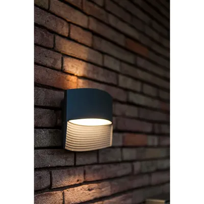 Image de Lutec LED Applique murale Lotus Anthracite IP54 11W 500lm blanc chaud 3000K Up&Down