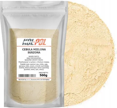 Zdjęcie produktu dla CEBULA MIELONA SUSZONA 500g Aromatyczna przyprawa wysoka jakość Kol-Pol