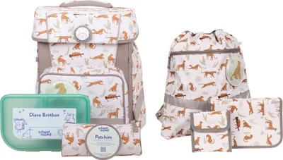 Produktbild von School Mood Champion Maxx Leopard Nordic Ranzen Set 7tlg.