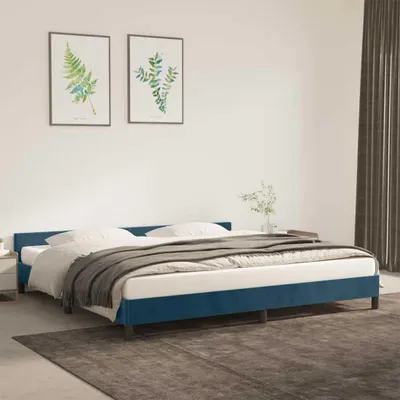 Obrázek produktu pro vidaXL Rám postele bez matrace tmavě modrý 200x200 cm sametový