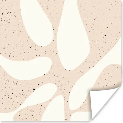 Produktbild von MuchoWow® Poster Pflanzen - Abstrakt - Rosa - Pastell 75x75 cm - Wand Dekoration