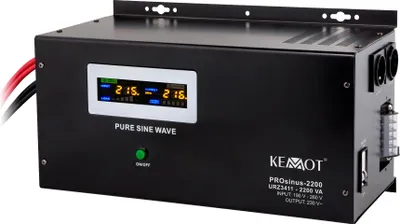 Obrázek produktu pro Záložní zdroj UPS KEMOT URZ3411 PROsinus 1600W 12V, čístý sinus, nástěnný