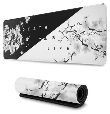 Obrázek produktu pro Podložka pod myš Azomor® s motivem japonské pagody a třešňových květů, 80 cm x 30 cm, protiskluzová spodní strana