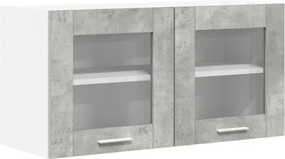 Obrázok produktu pre Závesná skrinka betónovo sivá a biela 80 x 31 x 40 cm drevený materiál