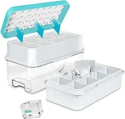 Produktbild von Famanu Eiswürfelbehälter mit Deckel und Container - 64 Würfel