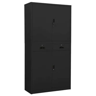 Produktbild von Büroschrank Anthrazit 90x40x180 cm Stahl