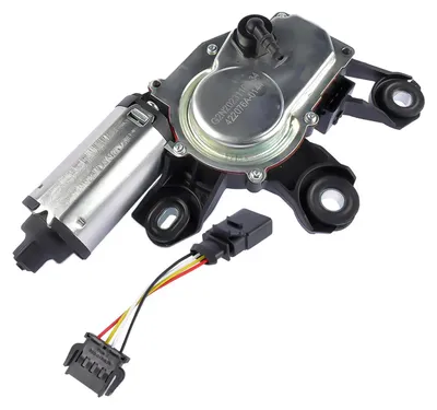 Image de Moteur d'essuie-glace arrière avec adaptateur - Pour Touareg 2010-2018 - Référence OEM : 7P6955711 7P6955711A - ABS - Arrière