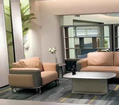 Produktbild von Beiger Ledersessel – elegantes Design für Büro oder Wohnzimmer