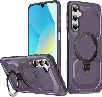 Obrázek produktu pro Pouzdro MagSafe pro Samsung Galaxy A17/A16/A26 - Zadní kryt s kroužkem Phonesta IronLock - Fialové