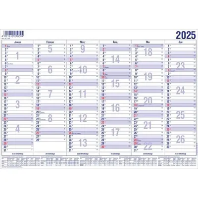 Produktbild von Tafelkalender, DIN A4, 6 Monate/1 Seite, 30 x 20 cm