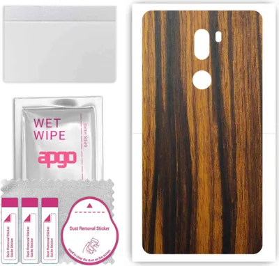 Produktbild von apgo Rückseite Schutzfolie, Skin, kompatibel mit Xiaomi Mi 5s Plus, Hinten Displayschutzfolie aus Vinylfolie, kratzfest, einfache Montage - Tigerwood