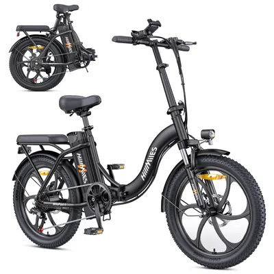 Produktbild von HillMiles E Bike, E-Bike Klapprad mit 36V 13Ah Akku bis zu 80-100km, 20 *3.0 Zoll, 7-Gang SHIMANO, 250W Motor & 25km/h MilePort 1