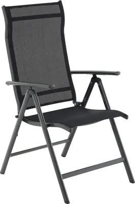 Produktbild von SONGMICS Gartenstuhl (1 St),8-fach verstellbare Rückenlehne,Campingstuhl schwarz